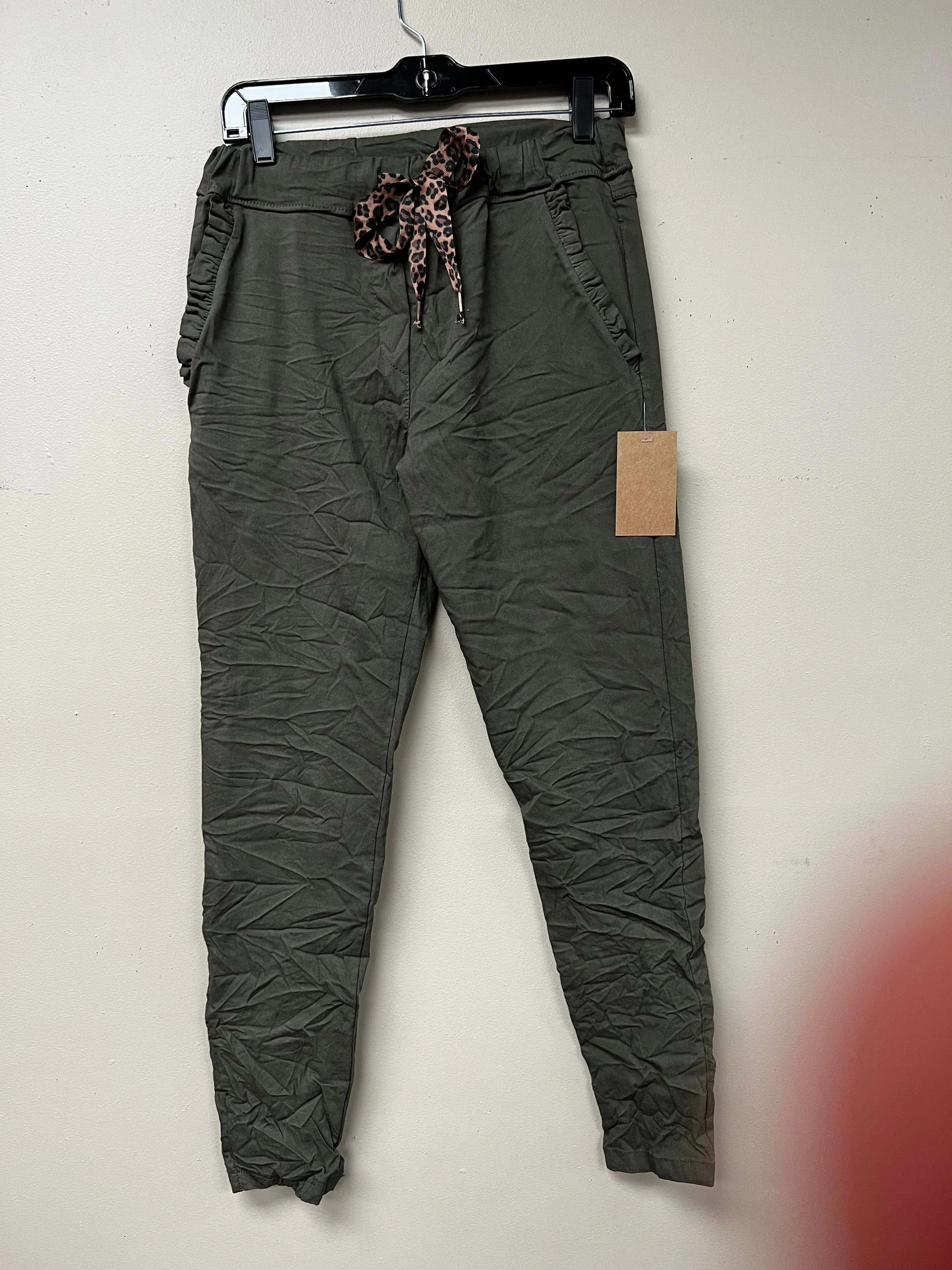 Italian crinkle joggers