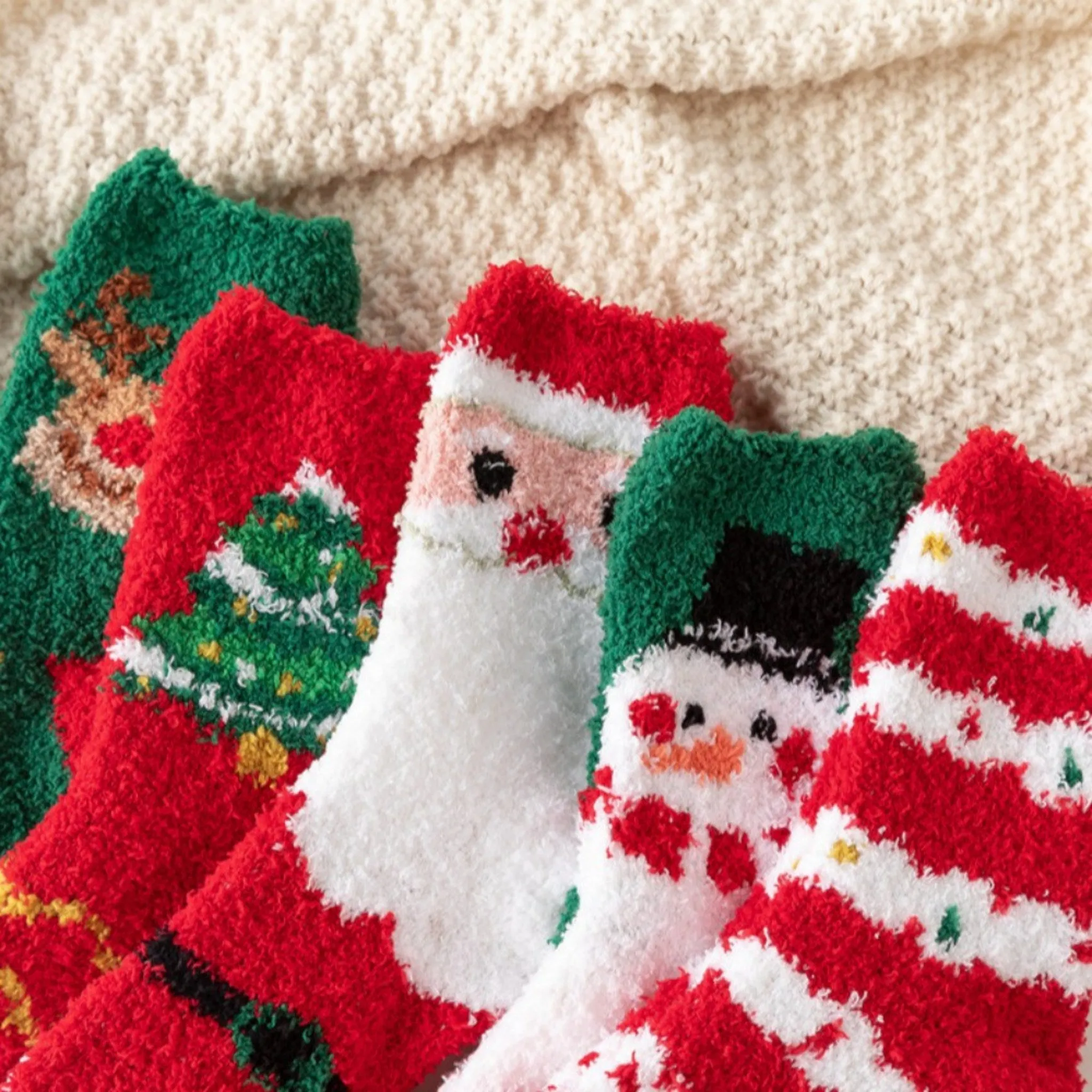 Jade Shoe Christmas Santa Sleep Socks Set - Socks - 🏆 #5 - Clothing/Accessories - Best of December