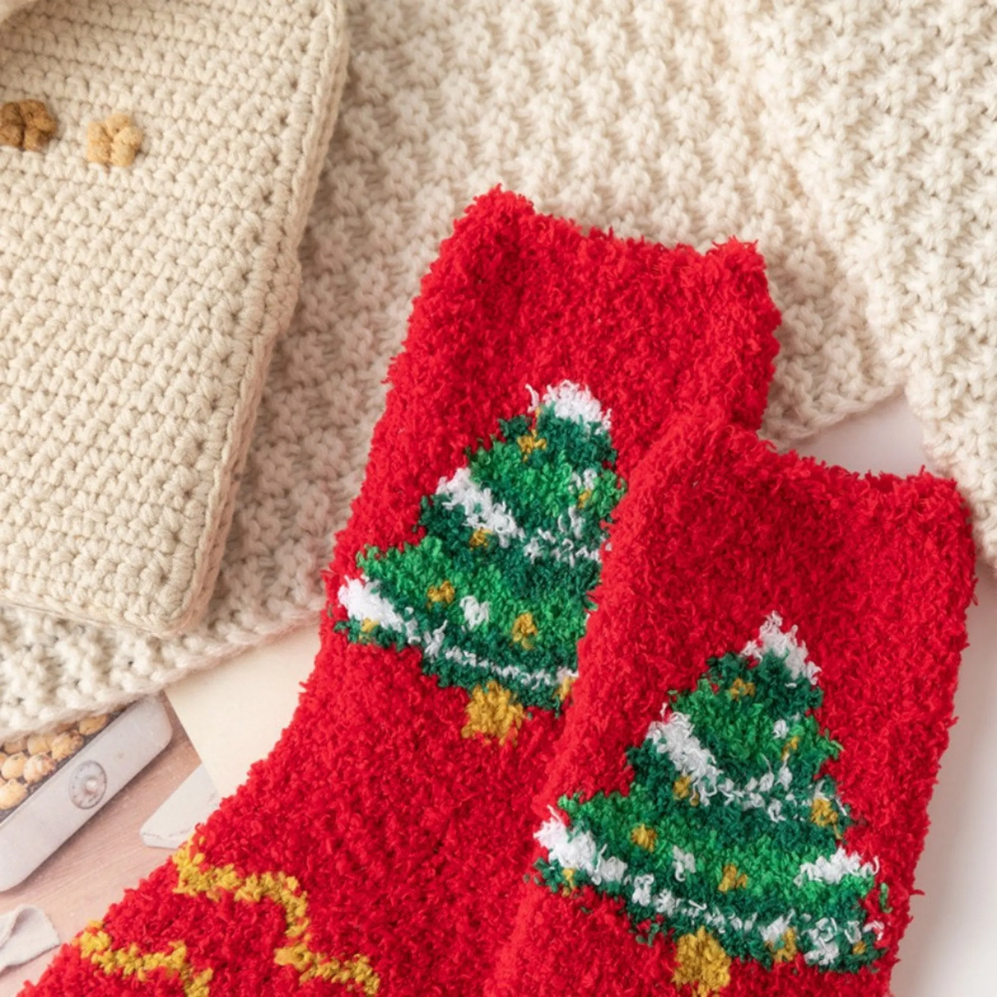 Jade Shoe Christmas Santa Sleep Socks Set - Socks - 🏆 #5 - Clothing/Accessories - Best of December