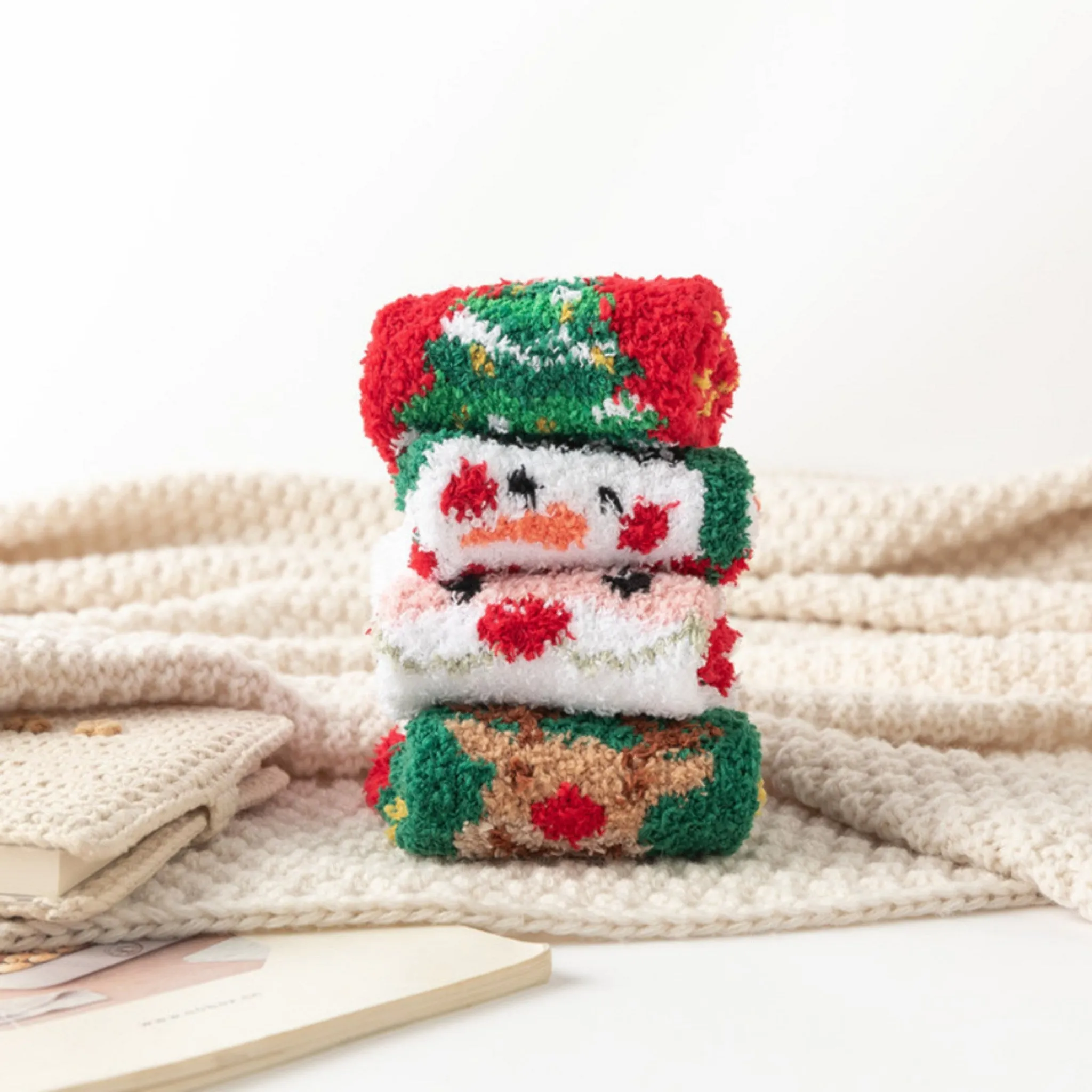 Jade Shoe Christmas Santa Sleep Socks Set - Socks - 🏆 #5 - Clothing/Accessories - Best of December