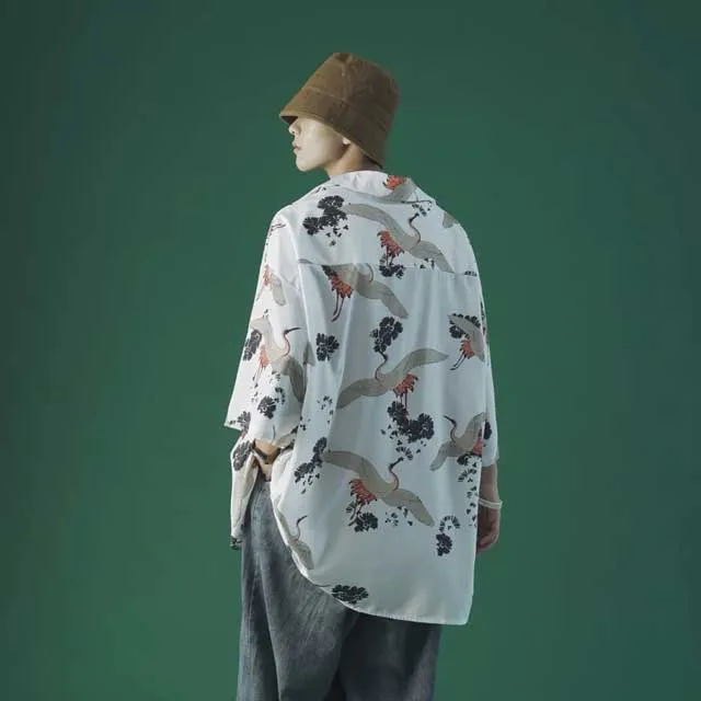 Japanese Button Up T-Shirt