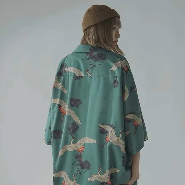 Japanese Button Up T-Shirt