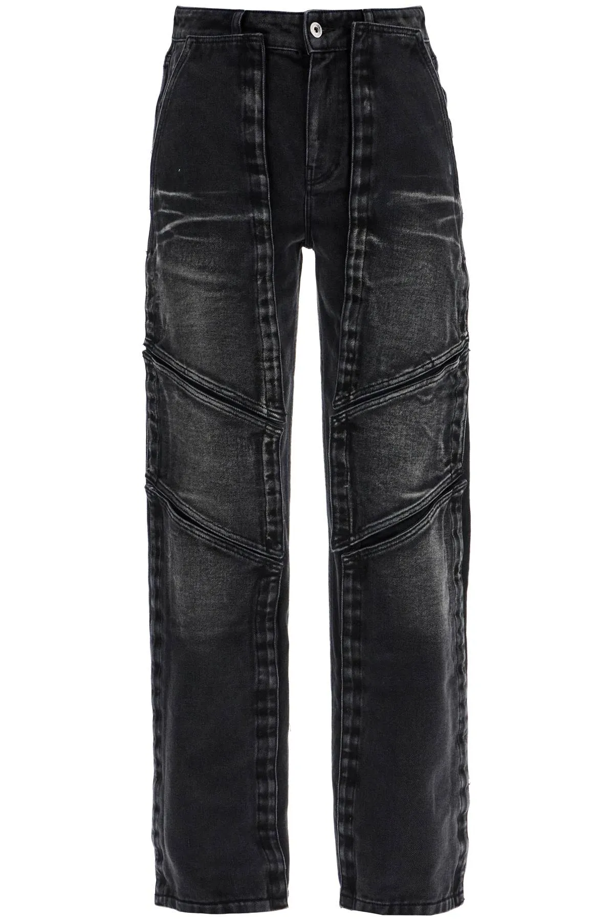 jeans with hook & loop fastener panels 207PA020 D15 FADED BLACK