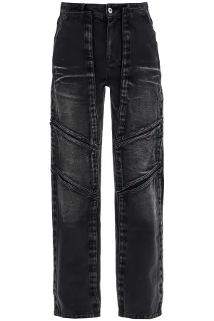 jeans with hook & loop fastener panels 207PA020 D15 FADED BLACK