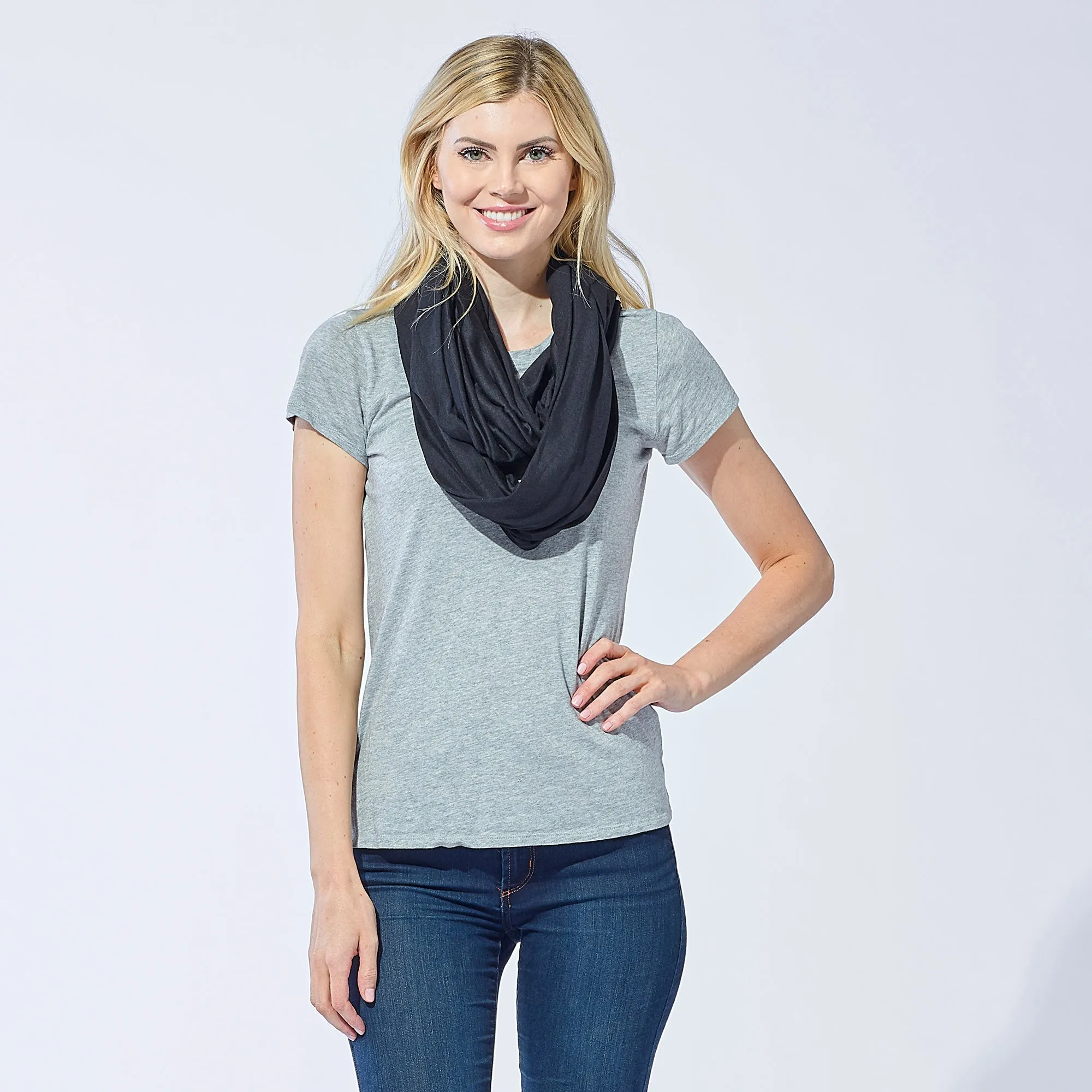 Jersey Knit Infinity - Black