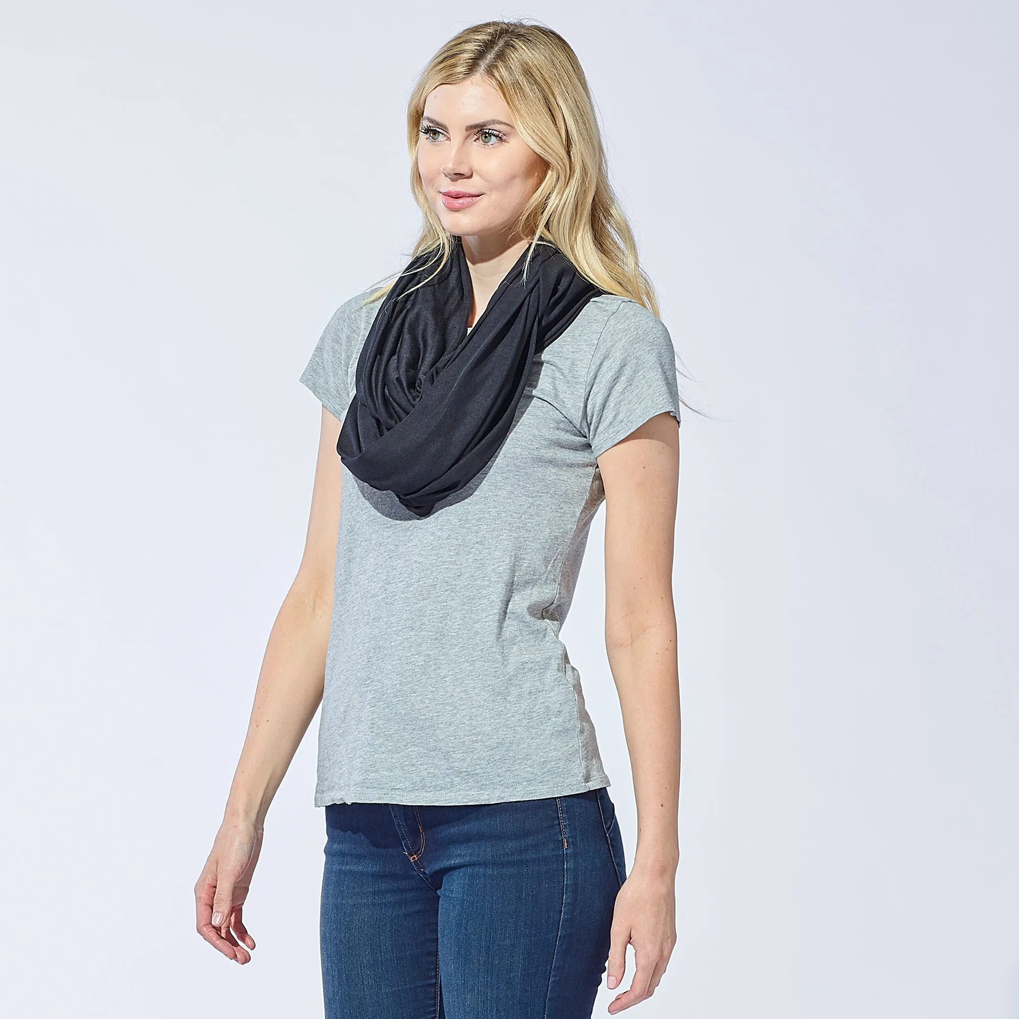 Jersey Knit Infinity - Black
