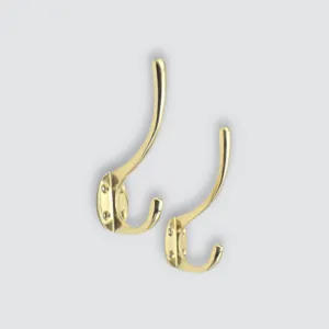 Kielder Classic Solid Brass Coat and Wall Hook