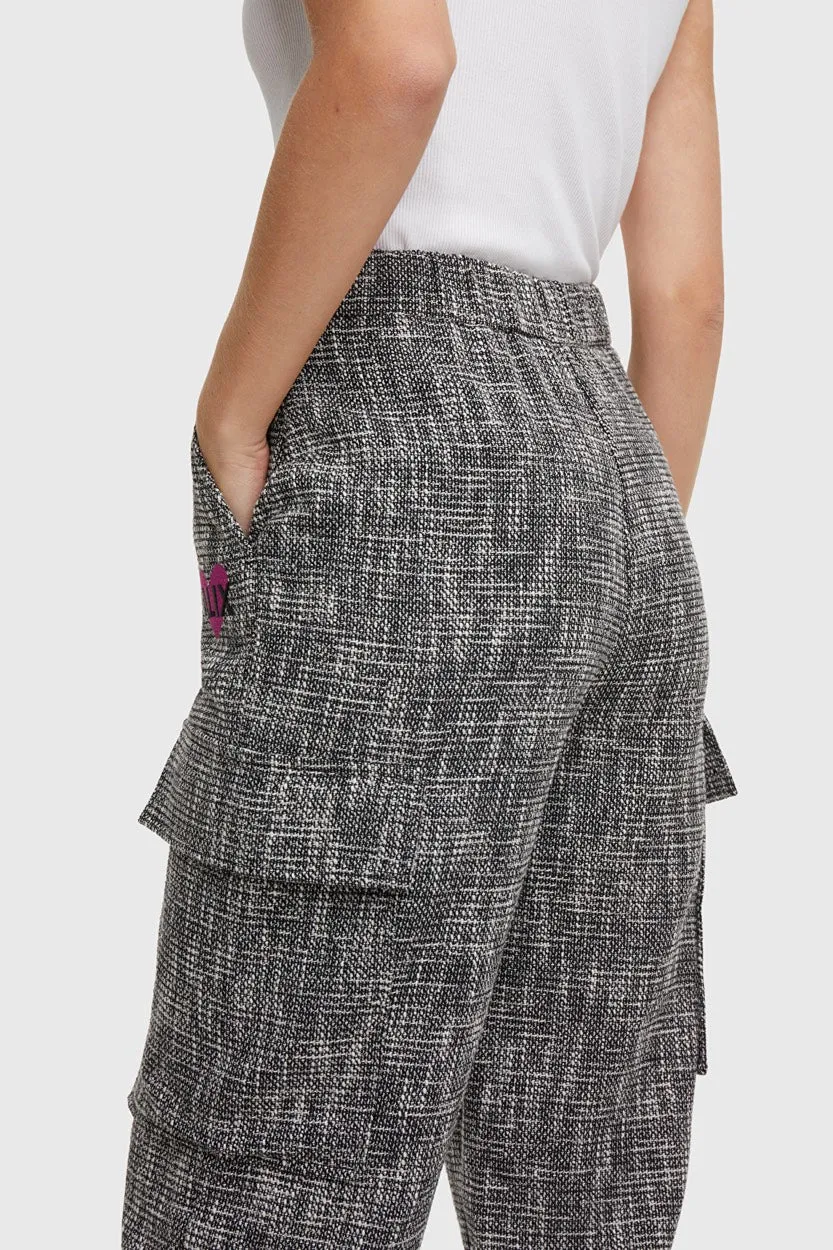 Ladies Woven Boclee Cargo Pants - Zwart Dessin