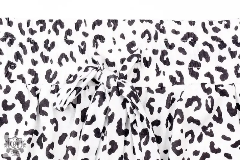 Leopard Print Drawstring Pants