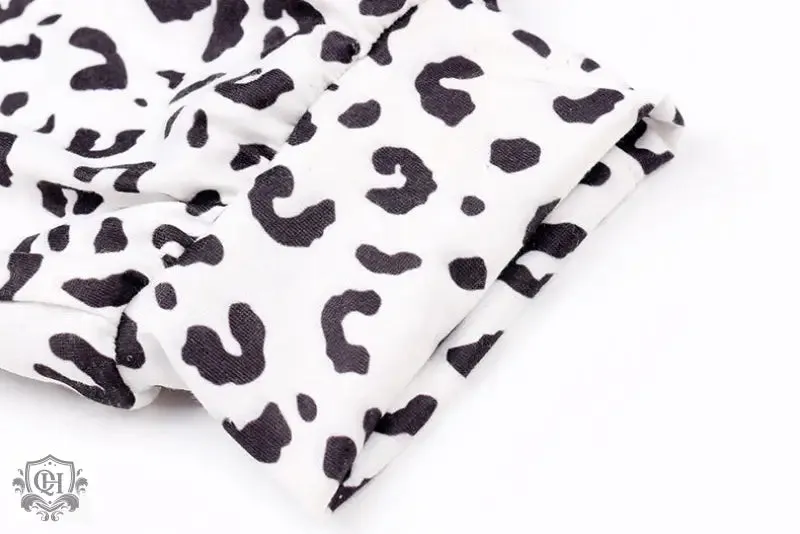 Leopard Print Drawstring Pants
