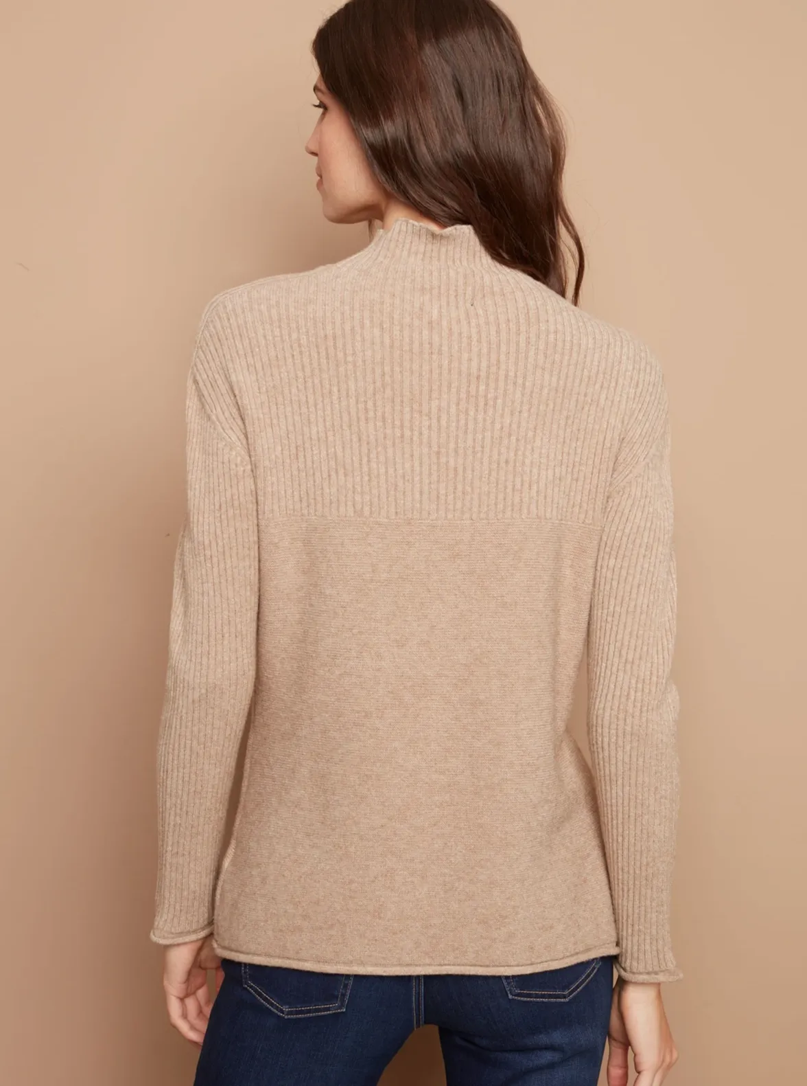 Long Sleeve Turtleneck Sweater [H. LATTE-C2273]