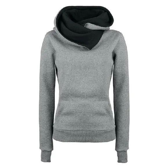 Long Sleeves High Neck Hoodies