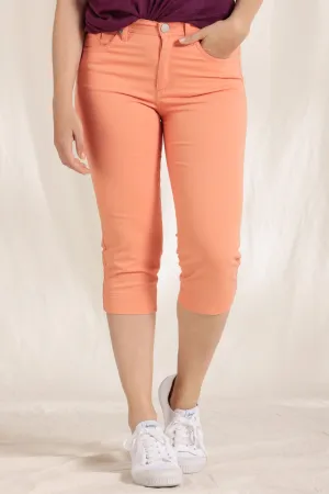 Mat De Misaine Parsoncor-34725 U34 Salmon Cropped Jeans