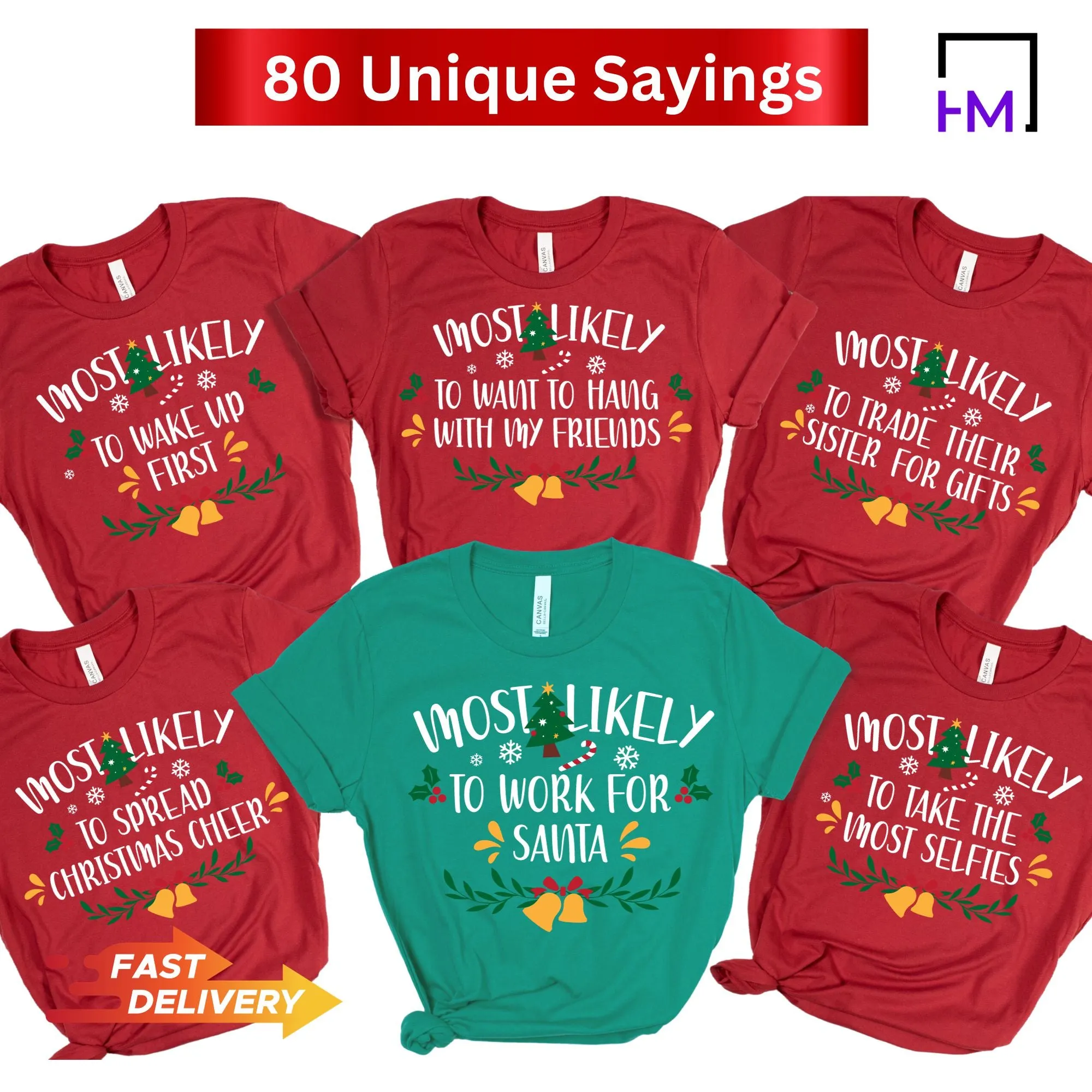 Most Likely To Christmas Party Family Shirts