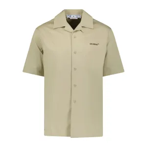 OFF-WHITE  Cotton Button Up Shirt Beige