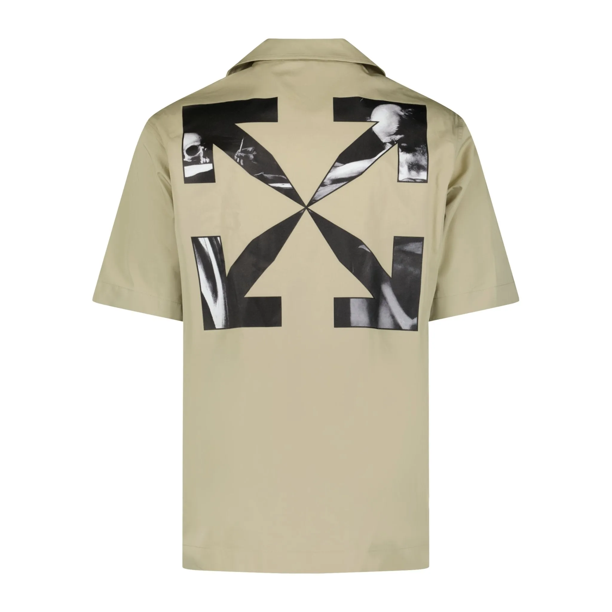 OFF-WHITE  Cotton Button Up Shirt Beige