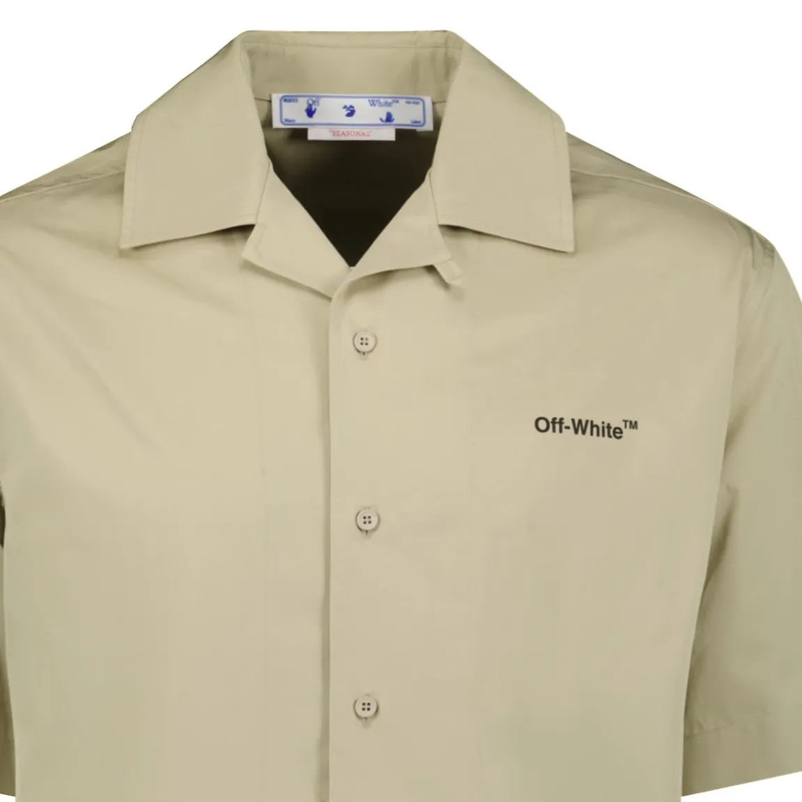 OFF-WHITE  Cotton Button Up Shirt Beige