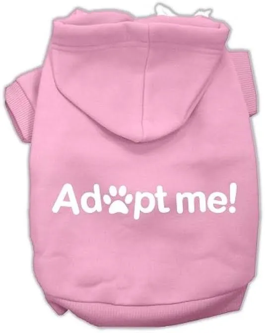 Pet, Dog & Cat Hoodie Screen Printed, "Adopt Me"