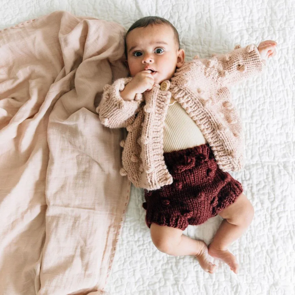 Pomegranate Hand Knit Bloomers by The Blueberry Hill