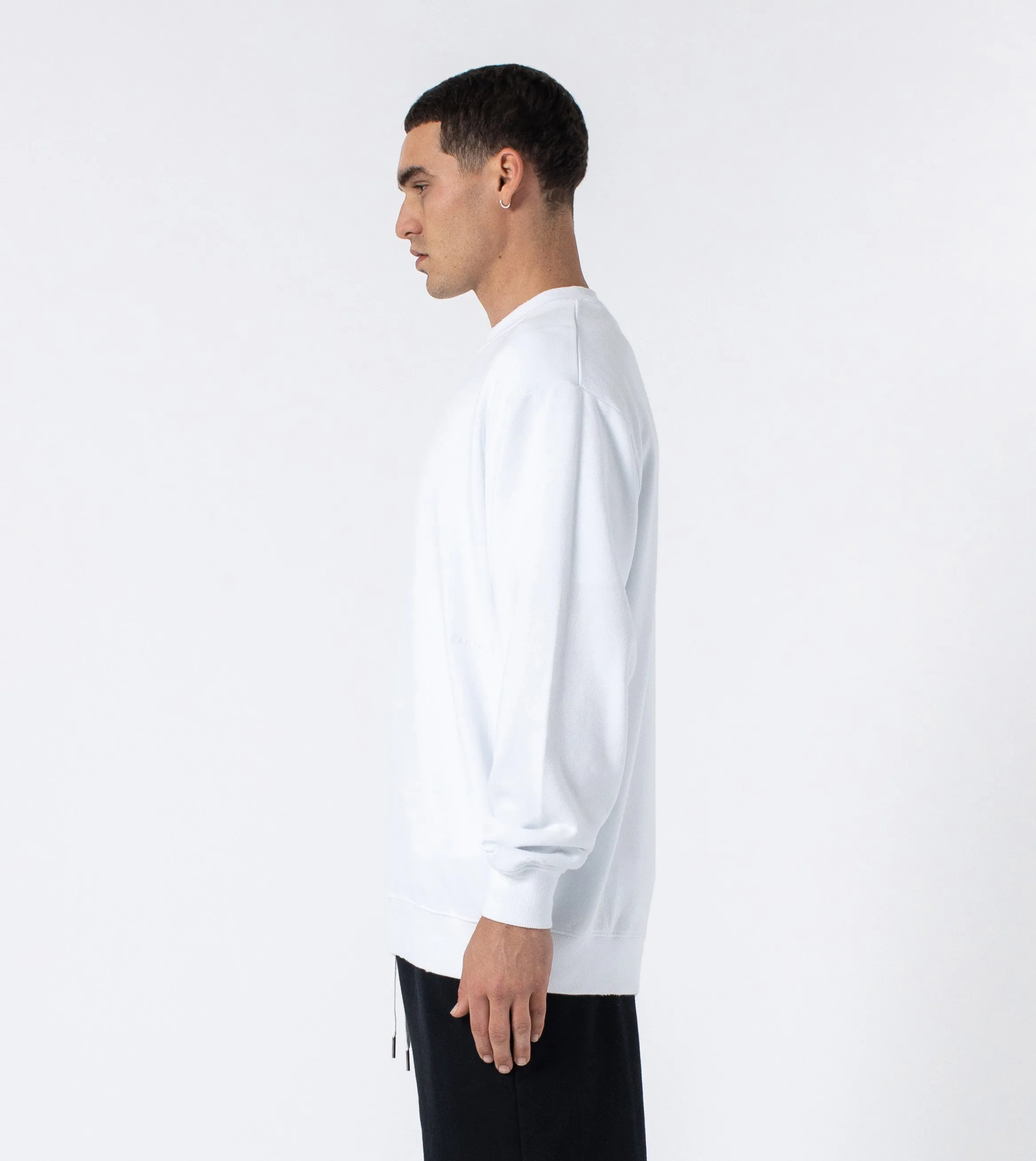 Ripped Orgo Crew Sweat White