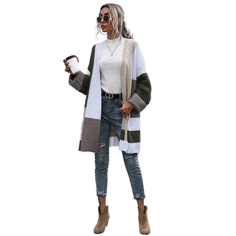Sage Color Block Knit Sweater