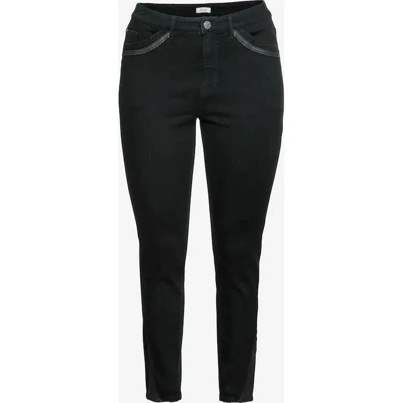 Sheego Skinny Stretch Jeans Black UK 28