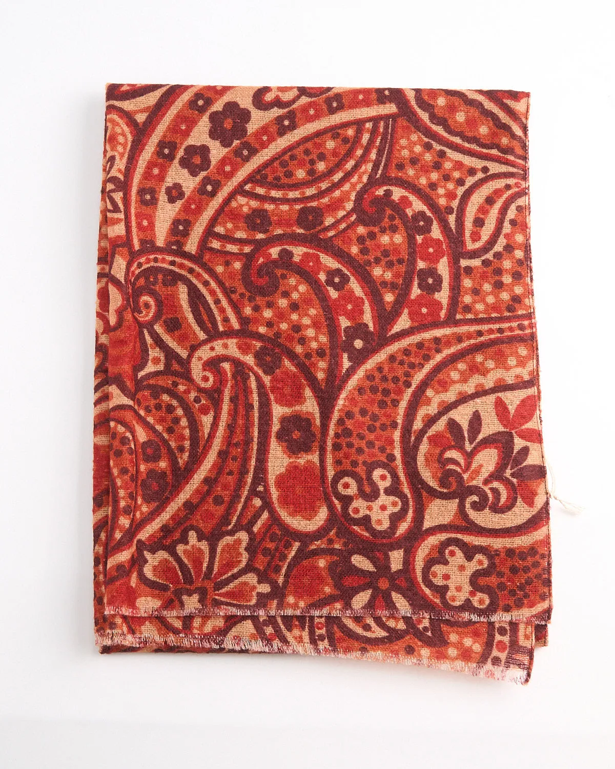 Soft Brushed Wool Artistic Floral Scarf