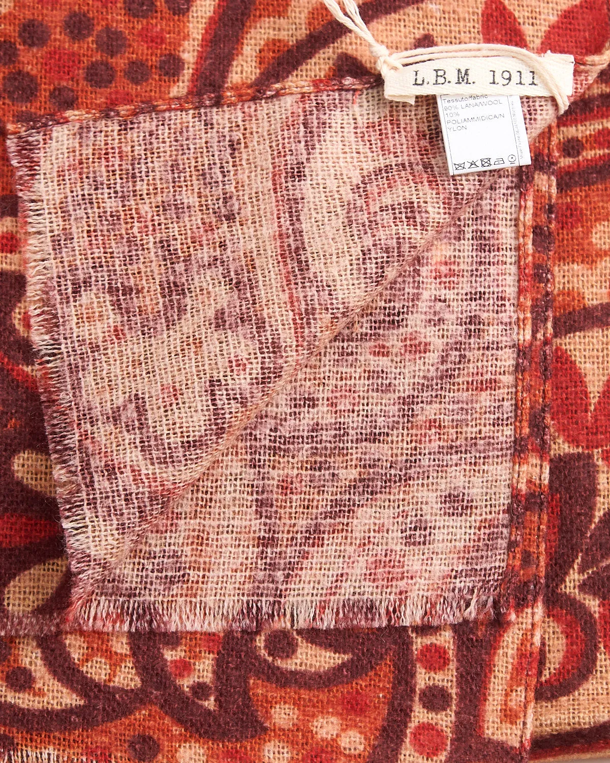 Soft Brushed Wool Artistic Floral Scarf