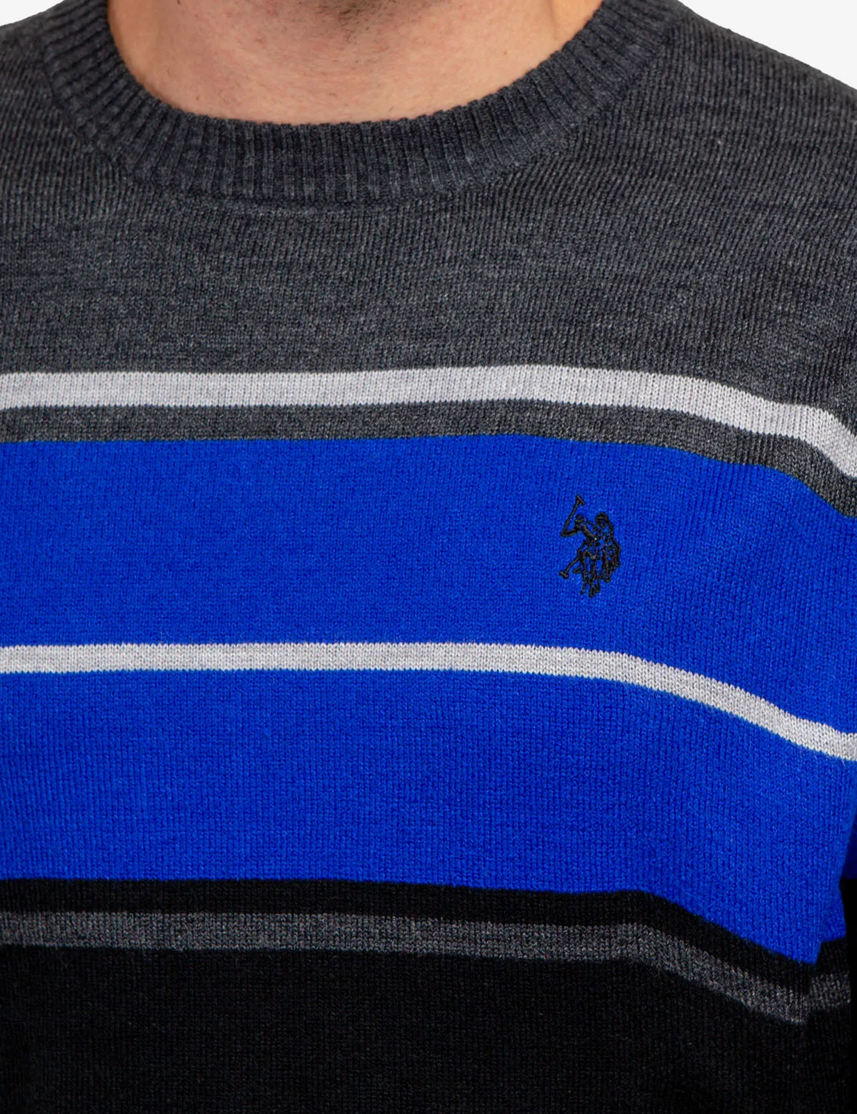 SOFT STRIPE CREW NECK SWEATER