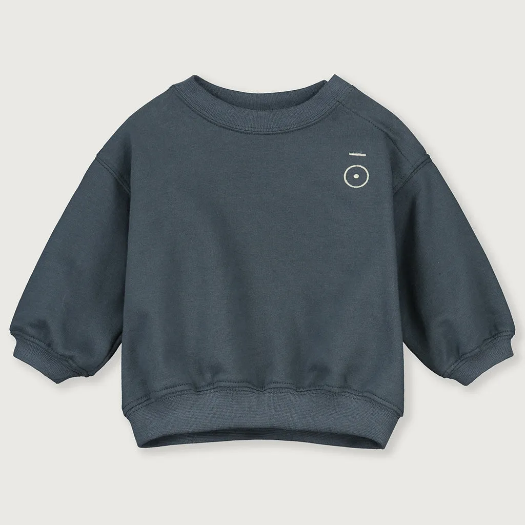 Sweater Dropped Shoulder Baby Blue Grey 10Y