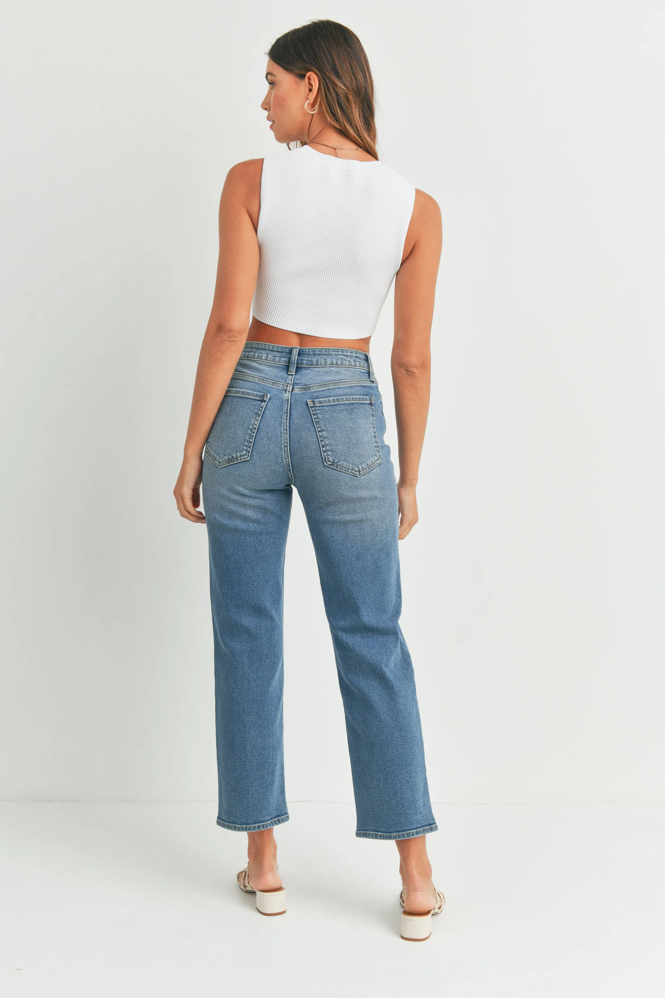 The Emily High Rise Vintage Straight Denim