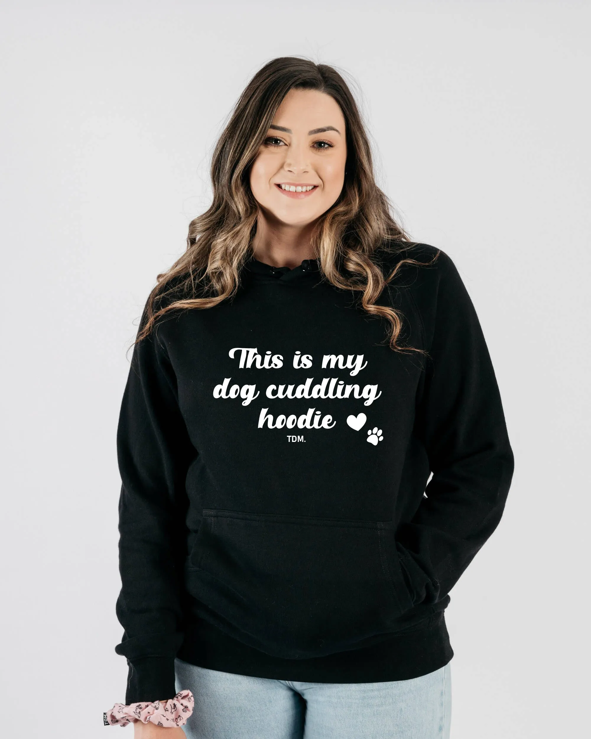 This Is My Dog Cuddling Hoodie: Dog Mum Unisex