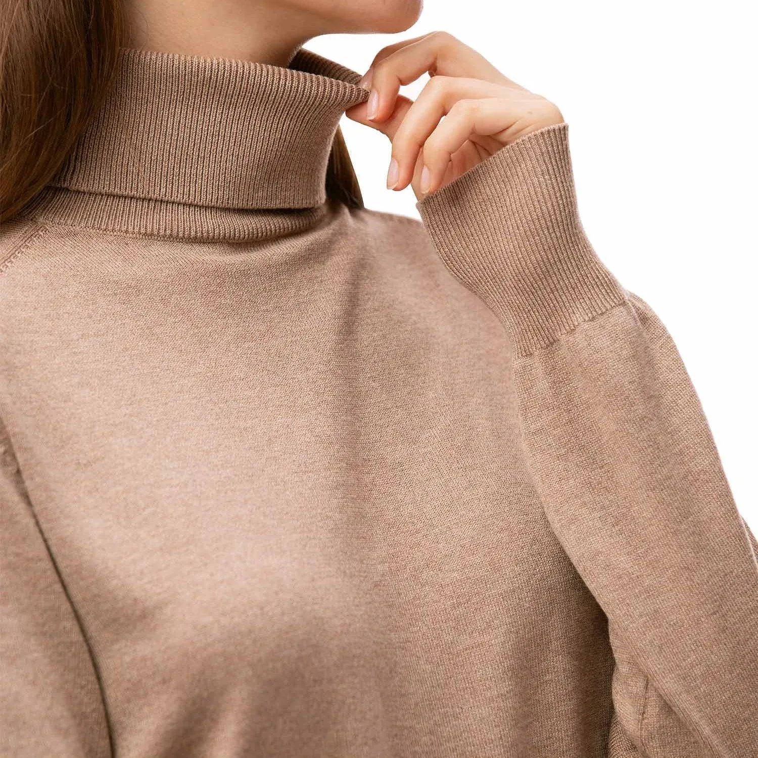 Turtleneck Pullover Sweater for Women