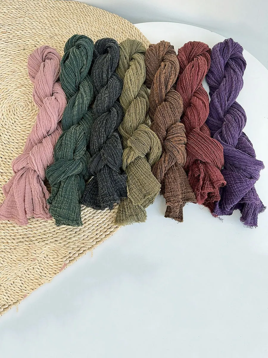 Vintage 100%Linen Soft Warm Scarf