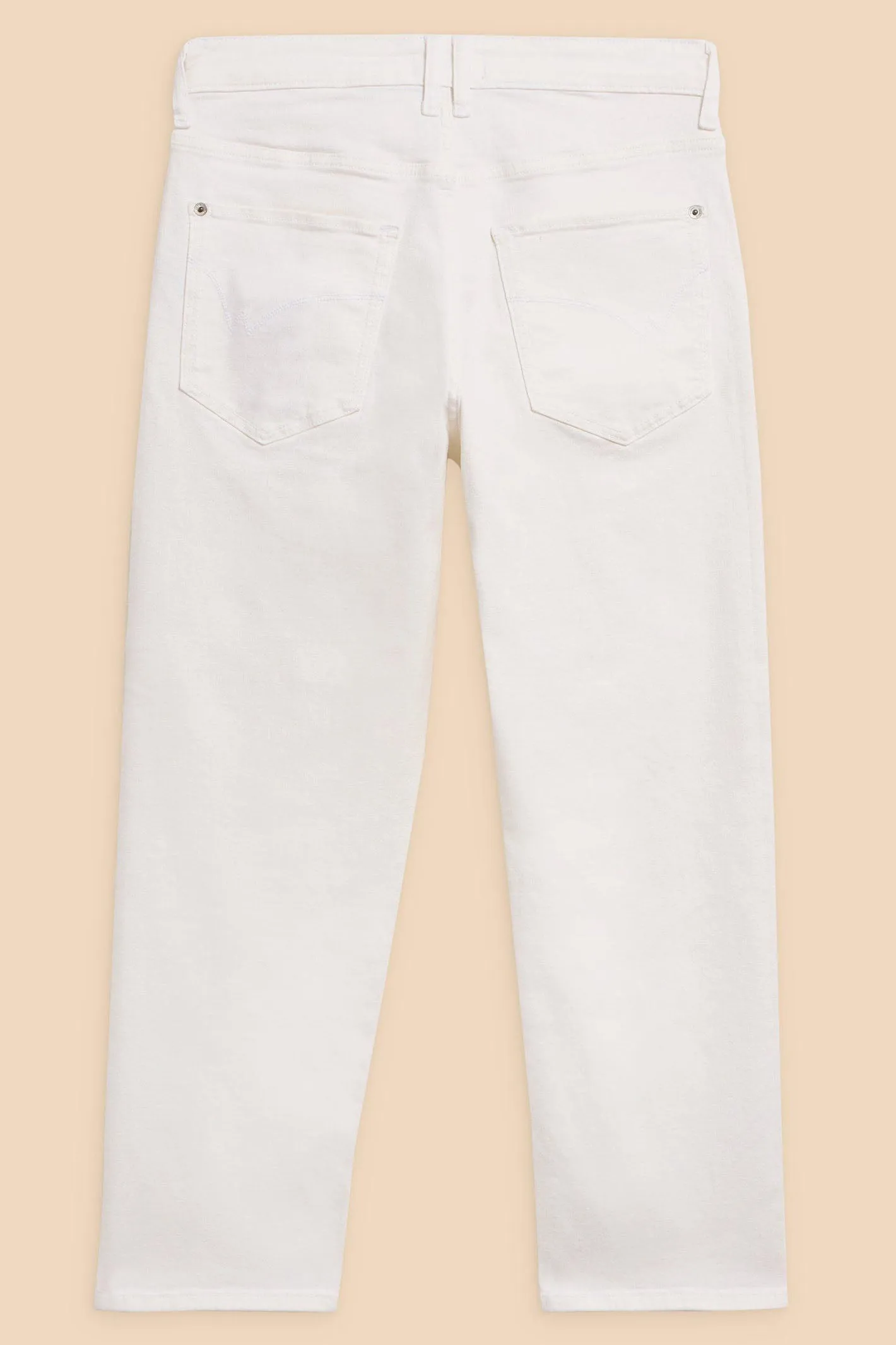 White Stuff 440996 Blake Natural White Straight Crop Jeans