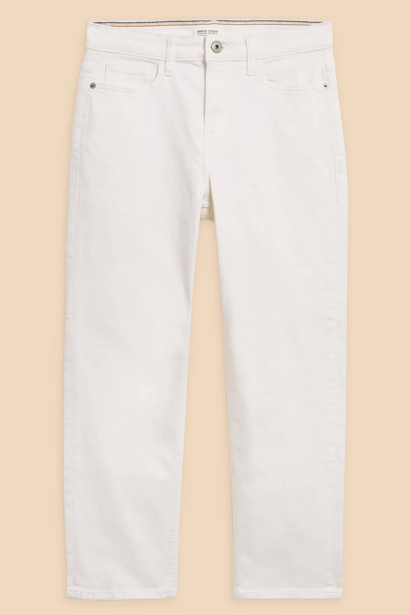White Stuff 440996 Blake Natural White Straight Crop Jeans