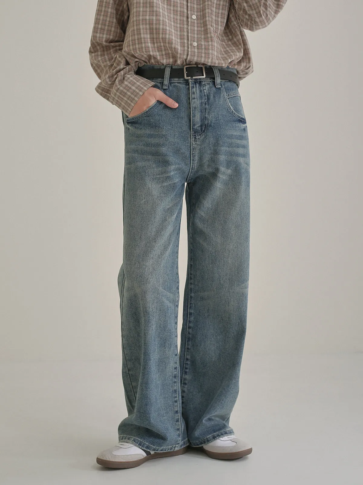 Zhou Washed Comfty Bootcut Jeans